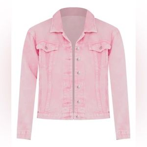 Pink denim jacket